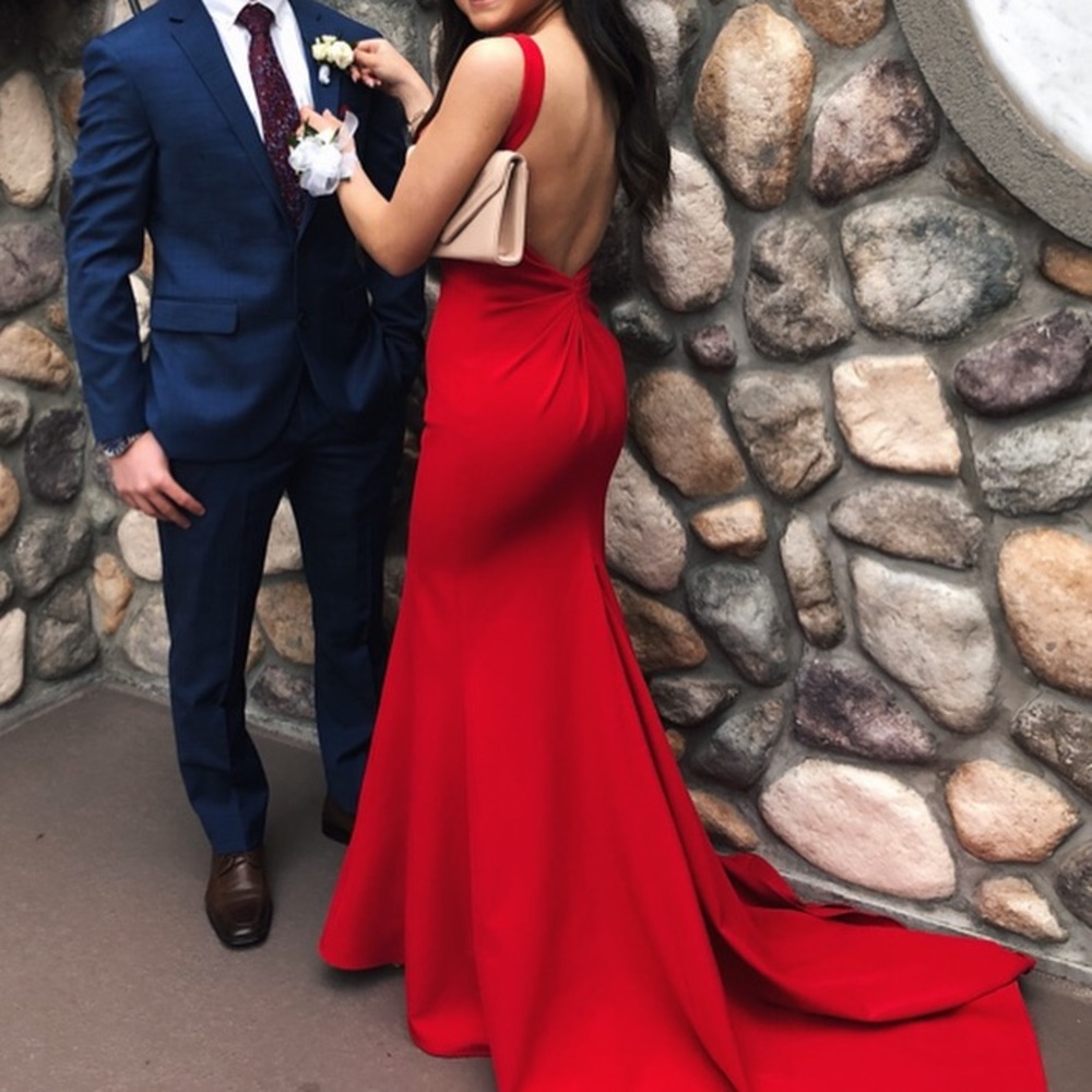 Backless Red Dress